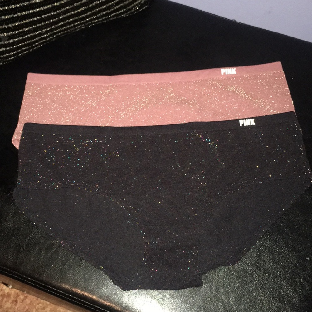 PINK Hipsters Metallic Panties Size M Bundle Deal